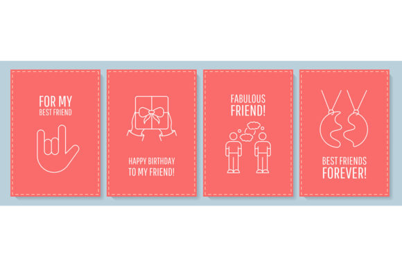 Explore Creative Friendship Postcards with Icons