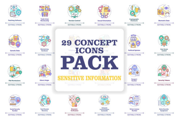 Protecting Data with Style: The Sensitive Information Concept Icons Set