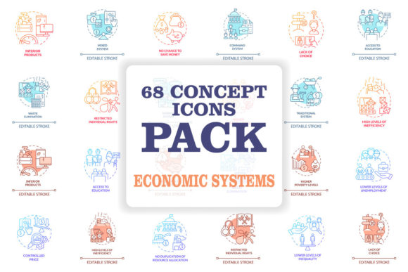 Turquoise Icons for Economic Systems